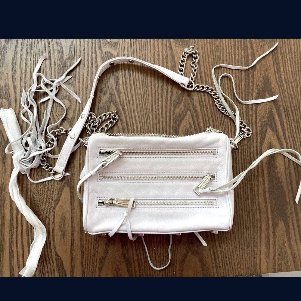 Rebecca Minkoff White Leather Crossbody Purse